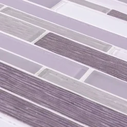 Forest Folly Gray 11.625 in. x 11.5 in. Interlocking Glass Mosaic Tile (13.92 sq. ft./Case) by Jeffrey Court -The Elite Tile Sales Store gray jeffrey court glass tile 95685 1d 1000 1