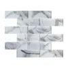 Geode Brick Gray 11.625 in. x 11.25 in. Interlocking Glossy Glass Mosaic Tile (0.908 sq. ft./Each) by Jeffrey Court