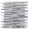 Mirage Gray 11 in. x 11.75 in. Interlocking Glass Mosaic Wall Tile (13.46 sq. ft./Case) by Jeffrey Court