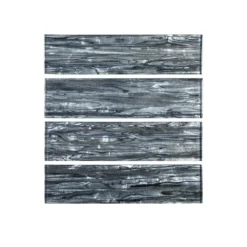 Abalone Gray 3 in. x 12 in. Glossy Glass Wall Tile (1 sq. ft./Pack) by Jeffrey Court