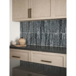Abalone Gray 3 in. x 12 in. Glossy Glass Wall Tile (1 sq. ft./Pack) by Jeffrey Court -The Elite Tile Sales Store gray jeffrey court glass tile 97930 c3 1000