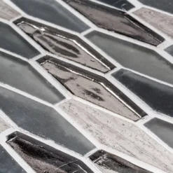 Jasper Gray 11.625 in. x 11.625 in. Hexagon Mixed Glass Mosaic Tile (14.07 sq. ft./Case) by Jeffrey Court 11 Jasper Gray 11.625 in. x 11.625 in. Hexagon Mixed Glass Mosaic Tile (14.07 sq. ft./Case) by Jeffrey Court -The Elite Tile Sales Store gray jeffrey court glass tile 99395 1d 1000