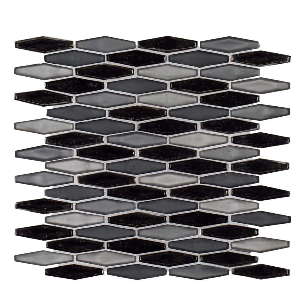 Jasper Gray 11.625 in. x 11.625 in. Hexagon Mixed Glass Mosaic Tile (14.07 sq. ft./Case) by Jeffrey Court 3 Jasper Gray 11.625 in. x 11.625 in. Hexagon Mixed Glass Mosaic Tile (14.07 sq. ft./Case) by Jeffrey Court