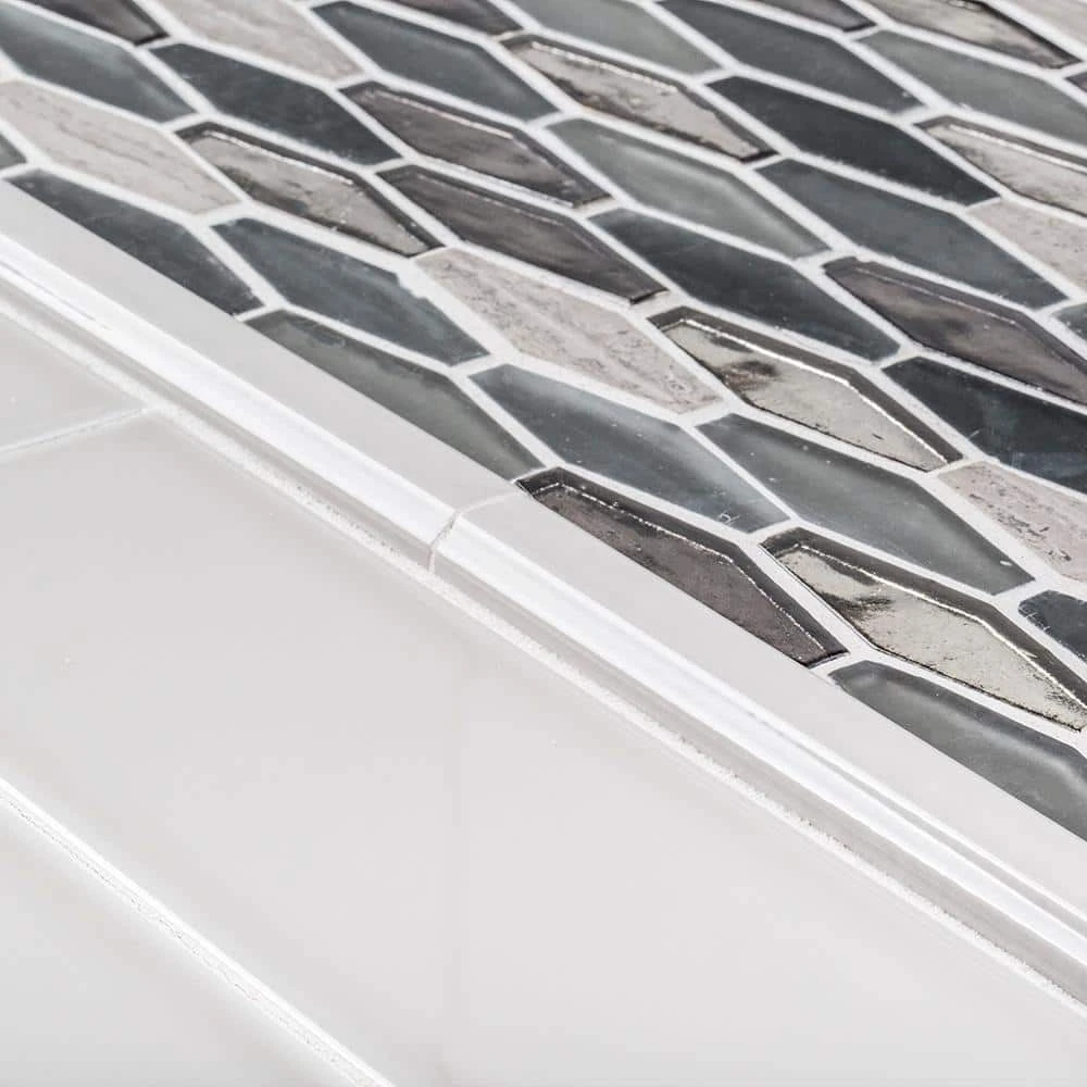 Jasper Gray 11.625 in. x 11.625 in. Hexagon Mixed Glass Mosaic Tile (14.07 sq. ft./Case) by Jeffrey Court 6 Jasper Gray 11.625 in. x 11.625 in. Hexagon Mixed Glass Mosaic Tile (14.07 sq. ft./Case) by Jeffrey Court - Image 4