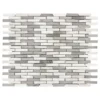 Whispering Cliffs Gray 11.125 in. x 12.25 in. Interlocking Mixed Limestone and Marble Mosaic Tile (9.46 sq. ft./Case) by Jeffrey Court