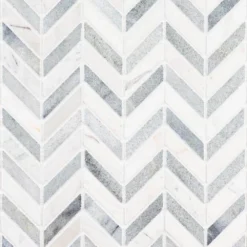 Jetwing White/Grey 10.75 in. x 11.875 in. Chevron Polished White/Grey Marble Wall/Floor Mosaic Tile (8.86 sq. ft./Case) by Jeffrey Court -The Elite Tile Sales Store gray jeffrey court marble tile 13071 a0 1000