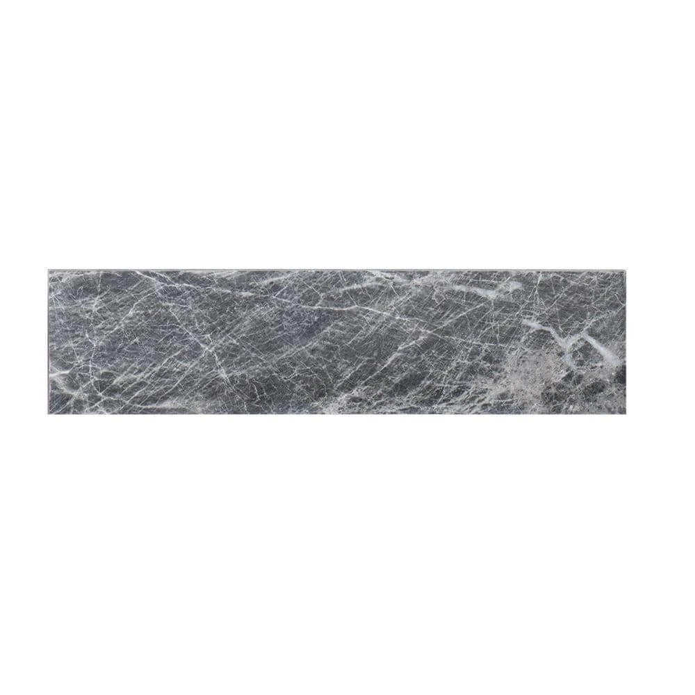 Tundra Grey 3 in. x 12 in. Polished Marble Floor and Wall Tile (5 sq. ft. /Case) by Jeffrey Court 3 Tundra Grey 3 in. x 12 in. Polished Marble Floor and Wall Tile (5 sq. ft. /Case) by Jeffrey Court