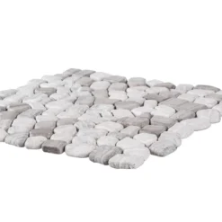 Bailey Grey Pebble 12 in. x 12 in. Honed Grey Limestone Wall and Floor Mosaic Tile (1 sq. ft./Each) by Jeffrey Court -The Elite Tile Sales Store gray jeffrey court mosaic tile 98995 40 1000