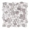 Bailey Grey Pebble 12 in. x 12 in. Honed Grey Limestone Wall and Floor Mosaic Tile (1 sq. ft./Each) by Jeffrey Court
