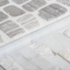 Bailey Grey Pebble 12 in. x 12 in. Honed Grey Limestone Wall and Floor Mosaic Tile (1 sq. ft./Each) by Jeffrey Court -The Elite Tile Sales Store gray jeffrey court mosaic tile 98995 66 1000