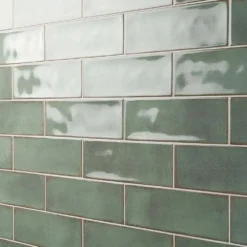 Santa Fe Green 3.93 in. x 11.96 in. Polished Ceramic Wall Tile (10.76 sq. ft./Case) by Ivy Hill Tile -The Elite Tile Sales Store green ivy hill tile ceramic tile ext3rd106067 1f 1000