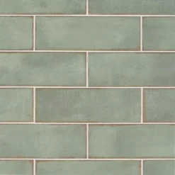 Santa Fe Green 3.93 in. x 11.96 in. Polished Ceramic Wall Tile (10.76 sq. ft./Case) by Ivy Hill Tile