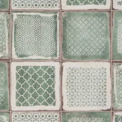 Santa Fe Deco Green 7.87 in. x 7.87 in. Matte Porcelain Floor and Wall Tile (10.32 sq. ft. / Case) by Ivy Hill Tile -The Elite Tile Sales Store green ivy hill tile porcelain tile ext3rd106069 44 1000