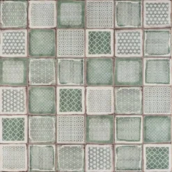 Santa Fe Deco Green 7.87 in. x 7.87 in. Matte Porcelain Floor and Wall Tile (10.32 sq. ft. / Case) by Ivy Hill Tile -The Elite Tile Sales Store green ivy hill tile porcelain tile ext3rd106069 c3 1000