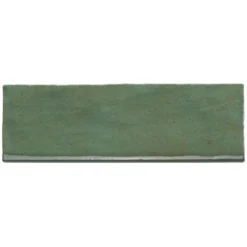 Kingston Green 3 in. x 8 in. Glazed Ceramic Bullnose Tile by Ivy Hill Tile