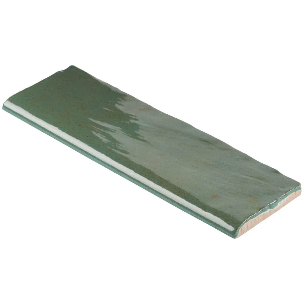 Kingston Green 3 in. x 8 in. Glazed Ceramic Bullnose Tile by Ivy Hill Tile 4 Kingston Green 3 in. x 8 in. Glazed Ceramic Bullnose Tile by Ivy Hill Tile - Image 2