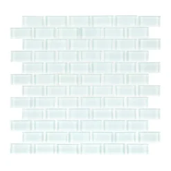 Glacier Ice Green 11.625 in. x 11.75 in. Interlocking Gloss Glass Mosaic Tile (9.48 sq. ft./Case) by Jeffrey Court