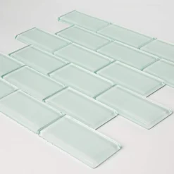 Siberian Gloss Green 11.625 in. x 11.625 in. Interlocking Gloss Glass Mosaic Tile (9.38 sq. ft./Case) by Jeffrey Court -The Elite Tile Sales Store green jeffrey court glass tile 99520 40 1000