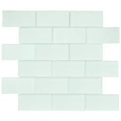 Siberian Gloss Green 11.625 in. x 11.625 in. Interlocking Gloss Glass Mosaic Tile (9.38 sq. ft./Case) by Jeffrey Court