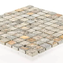 Slate Green 11.75 in. x 11.75 in. Textured Square Slate Wall and Floor Mosaic Tile (9.58 sq. ft./Case) by Jeffrey Court -The Elite Tile Sales Store green jeffrey court mosaic tile 99027 40 1000