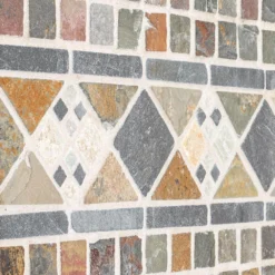 Slate Green 11.75 in. x 11.75 in. Textured Square Slate Wall and Floor Mosaic Tile (9.58 sq. ft./Case) by Jeffrey Court -The Elite Tile Sales Store green jeffrey court mosaic tile 99027 a0 1000