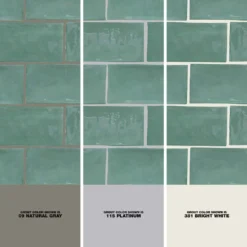 Catalina Green Lake 3 in. x 6 in. Polished Ceramic Subway Wall Tile (5.38 sq.ft./case) by Ivy Hill Tile -The Elite Tile Sales Store green lake ivy hill tile ceramic tile ext3rd101721 1d 1000