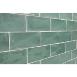 Catalina Green Lake 3 in. x 6 in. Polished Ceramic Subway Wall Tile (5.38 sq.ft./case) by Ivy Hill Tile -The Elite Tile Sales Store green lake ivy hill tile ceramic tile ext3rd101721 4f 1000