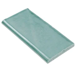 Catalina Green Lake 3 in. x 6 in. Polished Ceramic Wall Bullnose Tile by Ivy Hill Tile