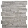 Fortress Split Face Grey 11.75 in. x 12 in. Interlocking Split Face Marble Mosaic Tile (9.79 sq. ft./Case) by Jeffrey Court