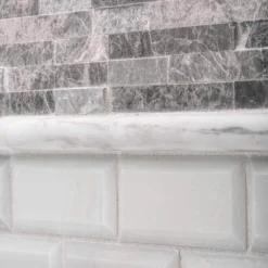 Fortress Split Face Grey 11.75 in. x 12 in. Interlocking Split Face Marble Mosaic Tile (9.79 sq. ft./Case) by Jeffrey Court -The Elite Tile Sales Store grey jeffrey court marble tile 99648 a0 1000