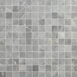Marmo Grigio 12 in. x 12 in. Matte Marble Look Porcelain Mosaic Tile (1 Sq. Ft./Each) by Ivy Hill Tile