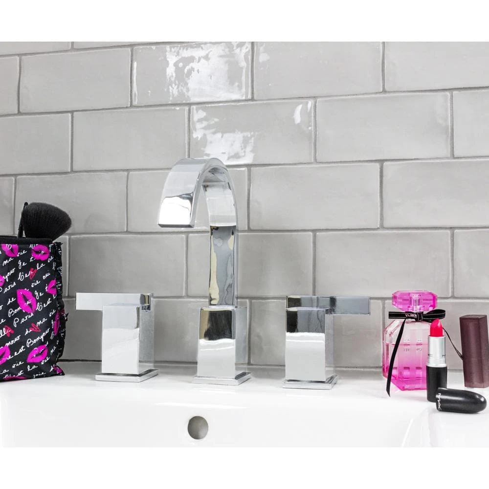 Catalina Gris 3 in. x 6 in. Polished Ceramic Subway Wall Tile (5.38 sq.ft./case) by Ivy Hill Tile 4 Catalina Gris 3 in. x 6 in. Polished Ceramic Subway Wall Tile (5.38 sq.ft./case) by Ivy Hill Tile - Image 2