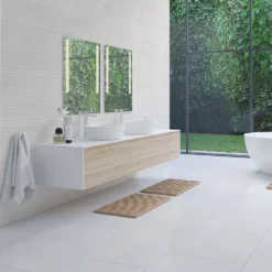 Ivory Lines 9.8 in. x 28.7 in. Matte Ceramic Wall Tile (15.71 sq. ft./Case) by Jeffrey Court -The Elite Tile Sales Store ivory jeffrey court ceramic tile 93028 77 1000