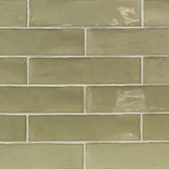 Catalina Kale 3 in. x 12 in. x 8 mm Polished Ceramic Subway Wall Tile (10.76 sq.ft./case) by Ivy Hill Tile