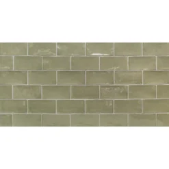 Catalina Kale 3 in. x 6 in. Polished Ceramic Subway Wall Tile (5.38 sq.ft./case) by Ivy Hill Tile -The Elite Tile Sales Store kale ivy hill tile ceramic tile ext3rd101723 4f 1000