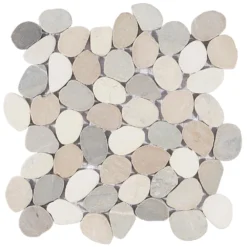 Countryside Sliced Round 11.81 in. x 11.81 in. Light Blend Floor and Wall Mosaic (0.97 sq. ft. / sheet) by Ivy Hill Tile -The Elite Tile Sales Store light blend ivy hill tile mosaic tile ext3rd105054 44 1000