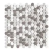 Carousel Gray 10.63 in. x 10.75 in. Penny Round Glossy Porcelain Wall and Floor Mosaic Tile (11.90 sq. ft./Case) by Jeffrey Court -The Elite Tile Sales Store light gray jeffrey court mosaic tile 95999 64 1000