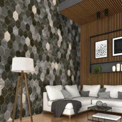 Merci Hex Magma 6.69 in. x 12.99 in. Matte Porcelain Floor and Wall Tile (8.39 sq. ft./Case) by Ivy Hill Tile -The Elite Tile Sales Store magma ivy hill tile porcelain tile ext3rd106330 76 1000