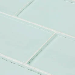 Morning Mist Blue 3 in. x 6 in. Subway Glossy Glass Wall Tile (10 sq. ft./Case) by Jeffrey Court -The Elite Tile Sales Store mist blue jeffrey court glass tile 99504 1d 1000