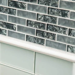 Morning Mist Blue 3 in. x 6 in. Subway Glossy Glass Wall Tile (10 sq. ft./Case) by Jeffrey Court -The Elite Tile Sales Store mist blue jeffrey court glass tile 99504 c3 1000