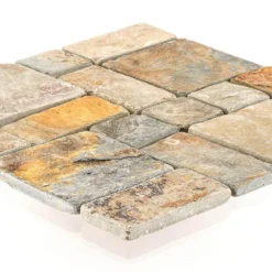 Rust Block Medley 11.75 in. x 11.75 in. Slate Wall and Floor Mosaic Tile (0.938 sq. ft./Each) by Jeffrey Court 13 Rust Block Medley 11.75 in. x 11.75 in. Slate Wall and Floor Mosaic Tile (0.938 sq. ft./Each) by Jeffrey Court -The Elite Tile Sales Store multi color jeffrey court mosaic tile 99124 fa 1000