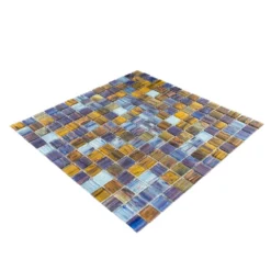 Vineyard Blue 11.875 in. x 11.875 in. Glossy Glass Mosaic Tile (19.58 sq. ft./Case) by Jeffrey Court -The Elite Tile Sales Store multi green blue jeffrey court glass tile 99136 40 1000