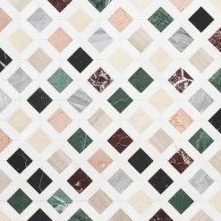 Lula Multicolor 11.92 in. x 11.92 in. Polished Marble Floor and Wall Tile (0.98 sq. ft./Each) by Ivy Hill Tile
