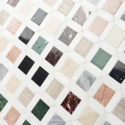 Lula Multicolor 11.92 in. x 11.92 in. Polished Marble Floor and Wall Tile (0.98 sq. ft./Each) by Ivy Hill Tile -The Elite Tile Sales Store multicolor ivy hill tile marble tile ext3rd106598 fa 1000