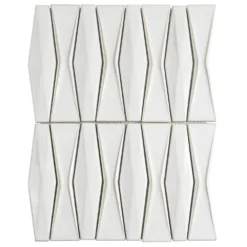 Delphi Harlequin Natural White 13 in. x 16 in. Polished Ceramic Mosaic Tile (1.41 sq. ft./Sheet) by Ivy Hill Tile -The Elite Tile Sales Store natural white ivy hill tile ceramic tile ext3rd100270 44 1000