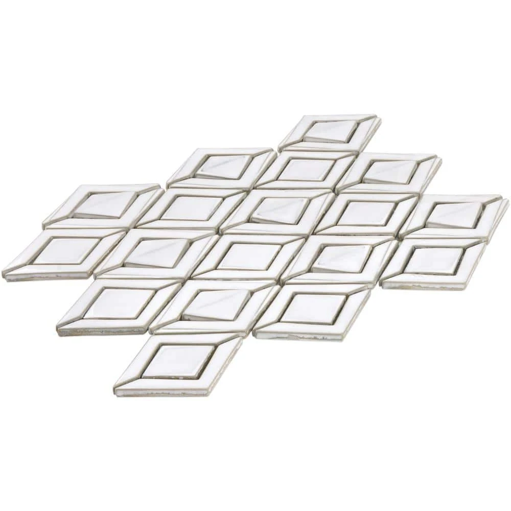 Delphi Jewel Natural White 12 in. x 16 in. Polished Ceramic Mosaic Tile (1.19 sq. ft./Sheet) by Ivy Hill Tile 7 Delphi Jewel Natural White 12 in. x 16 in. Polished Ceramic Mosaic Tile (1.19 sq. ft./Sheet) by Ivy Hill Tile - Image 5