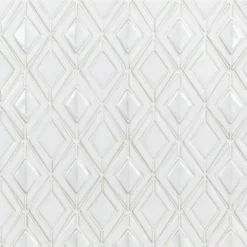 Delphi Jewel Natural White 12 in. x 16 in. Polished Ceramic Mosaic Tile (1.19 sq. ft./Sheet) by Ivy Hill Tile