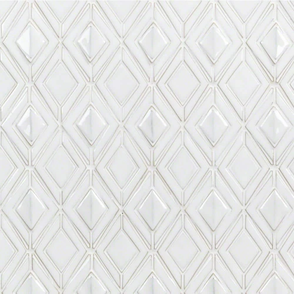 Delphi Jewel Natural White 12 in. x 16 in. Polished Ceramic Mosaic Tile (1.19 sq. ft./Sheet) by Ivy Hill Tile 3 Delphi Jewel Natural White 12 in. x 16 in. Polished Ceramic Mosaic Tile (1.19 sq. ft./Sheet) by Ivy Hill Tile