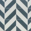 Anya Navy Diagonal Square 9 in. x 9 in. Glazed Porcelain Floor and Wall Tile (10.76 sq. ft./Case) by Ivy Hill Tile