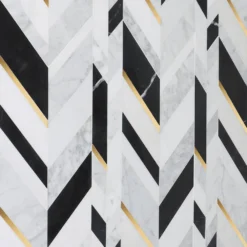 Tyra Nero 11.81 in. x 18.89 in. Polished Marble Wall Mosaic Tile (1.55 sq. ft./Each) by Ivy Hill Tile -The Elite Tile Sales Store nero ivy hill tile marble tile ext3rd106774 fa 1000